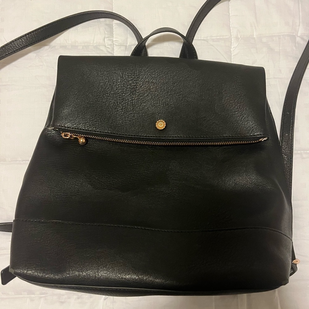 Black backpack purse